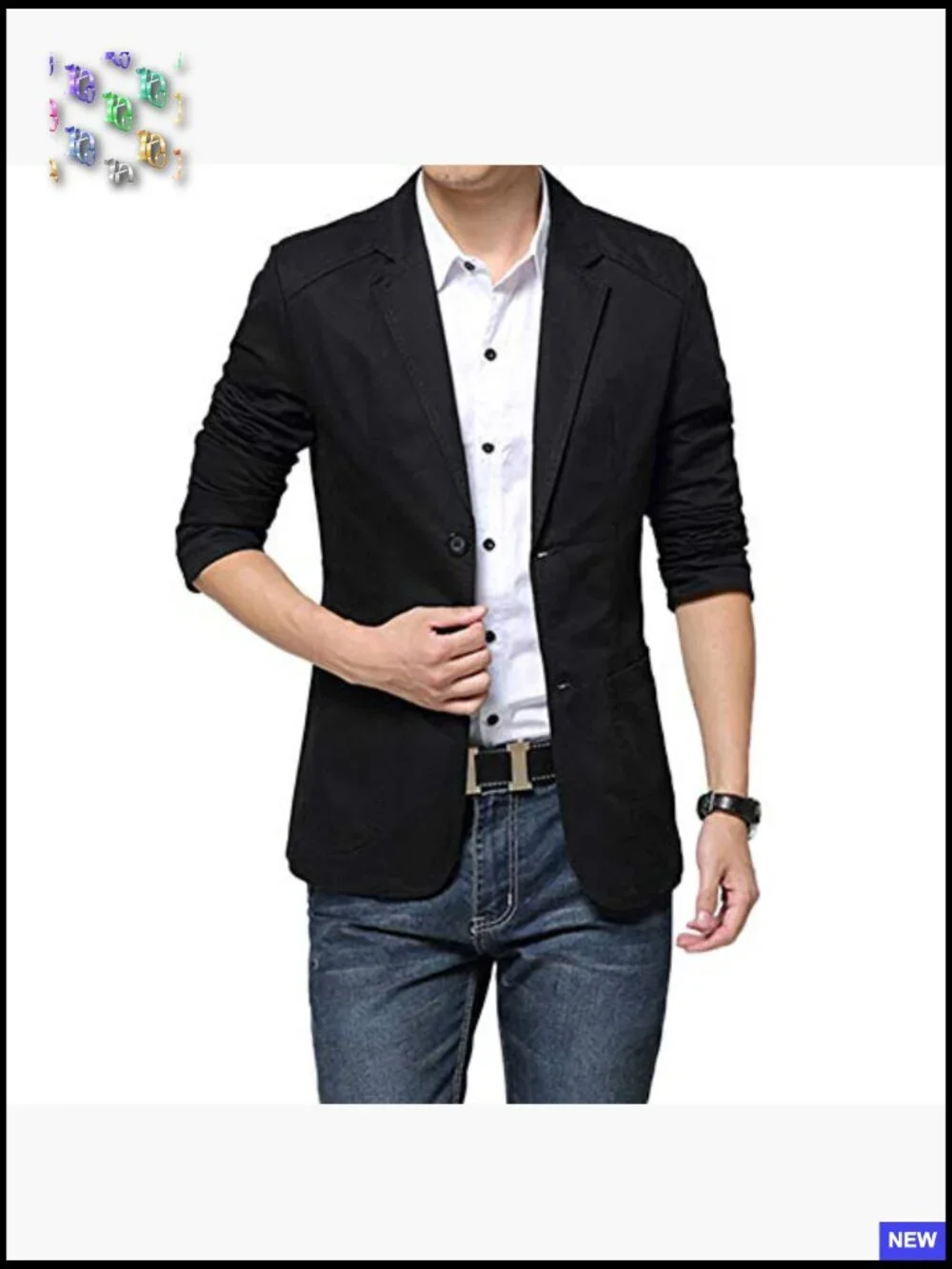 Slim Fit Blazer Lightweight Formal Casual Business Jacket Classic Elegant